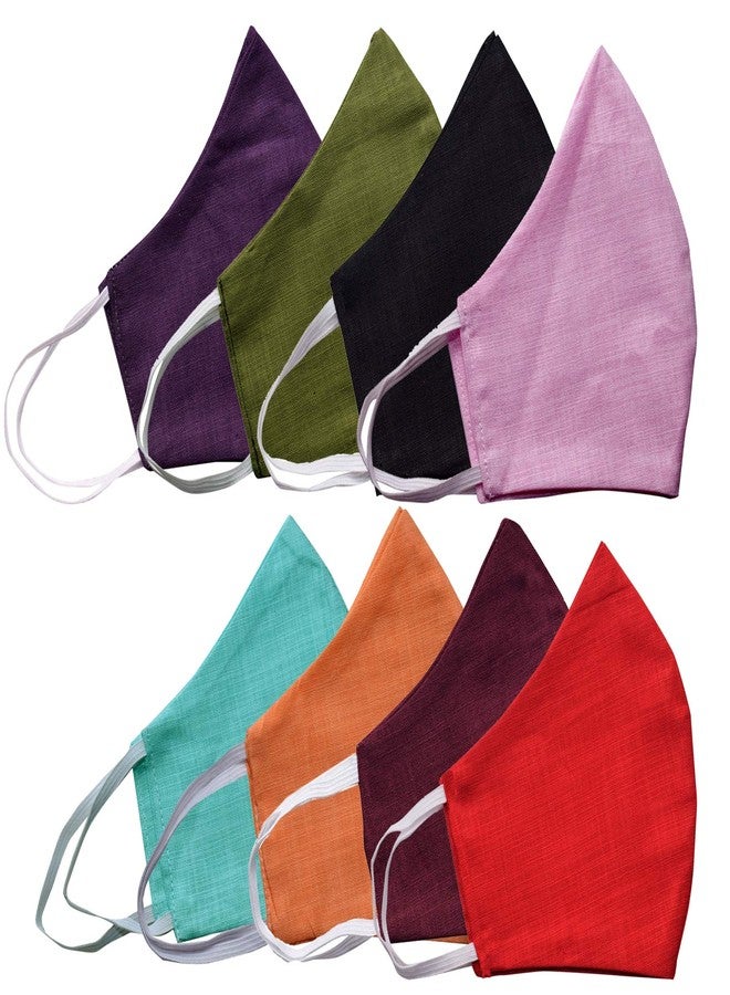 Kundan Cotton English Color Reusable Washable Anti Pollution 3 Layer Face Mask (Pack Of 5 Mask) - Image 1